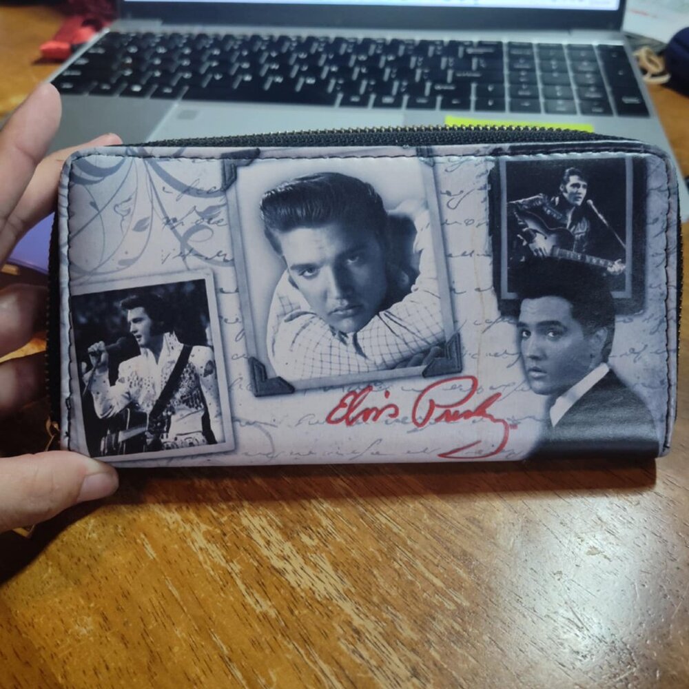 Elvis Presley Zipper Wristlet Wallet Picture Frames Print -